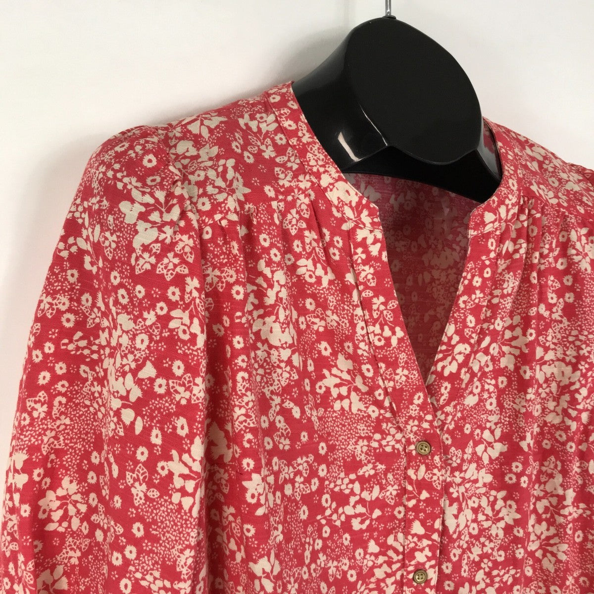 Blusa para mujer floral con botones pequeña tejida mezcla de algodón primavera boho - Knox Rose- talla XXL