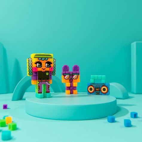 Estudio Pixobitz Exclusivo paquete de creador con 500 cuentas de fusible de agua, decoraciones y accesorios, hace creaciones 3D y 2D sin calor, artes y manualidades, juguetes para niños