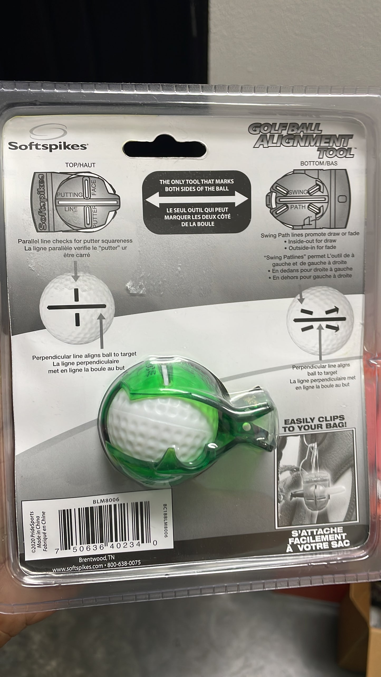 Golfball alignment tool