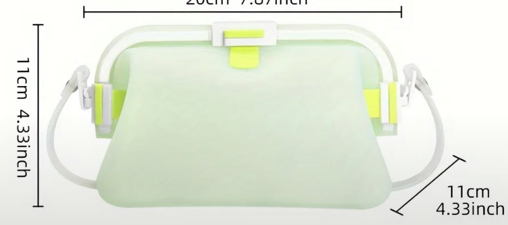 Lonchera 25.36oz/750ml Bolsa de Almacenamiento Bolsa de Conservación de Alimentos Contenedor de Conservación de Alimentos Bolsa de Silicona para Alimentos Bolsa de Silicona para Congelador Bolsa de Silicona Fresca Bolsa de Silicona Plegable