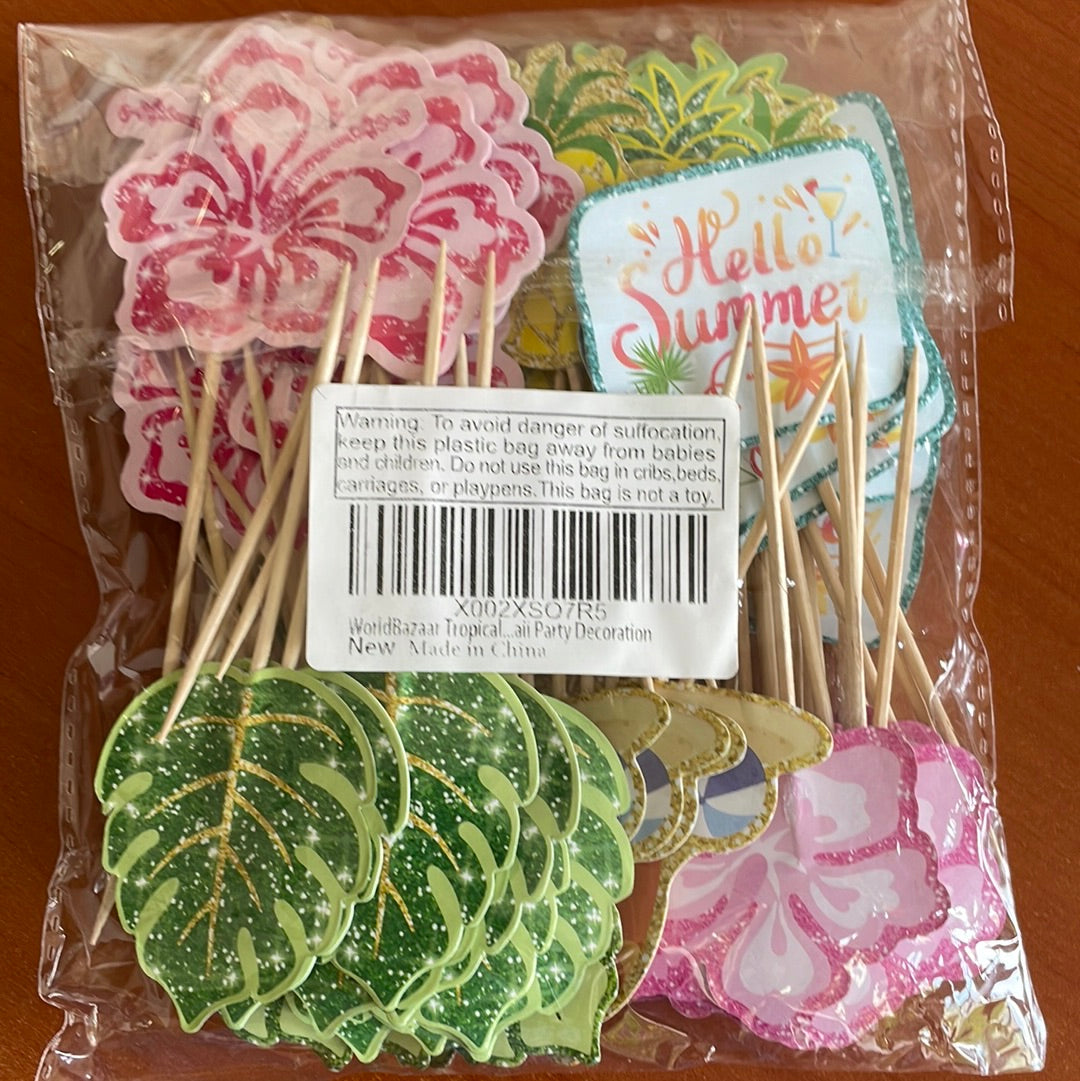 Pinchos de decoración de verano-80 pcs