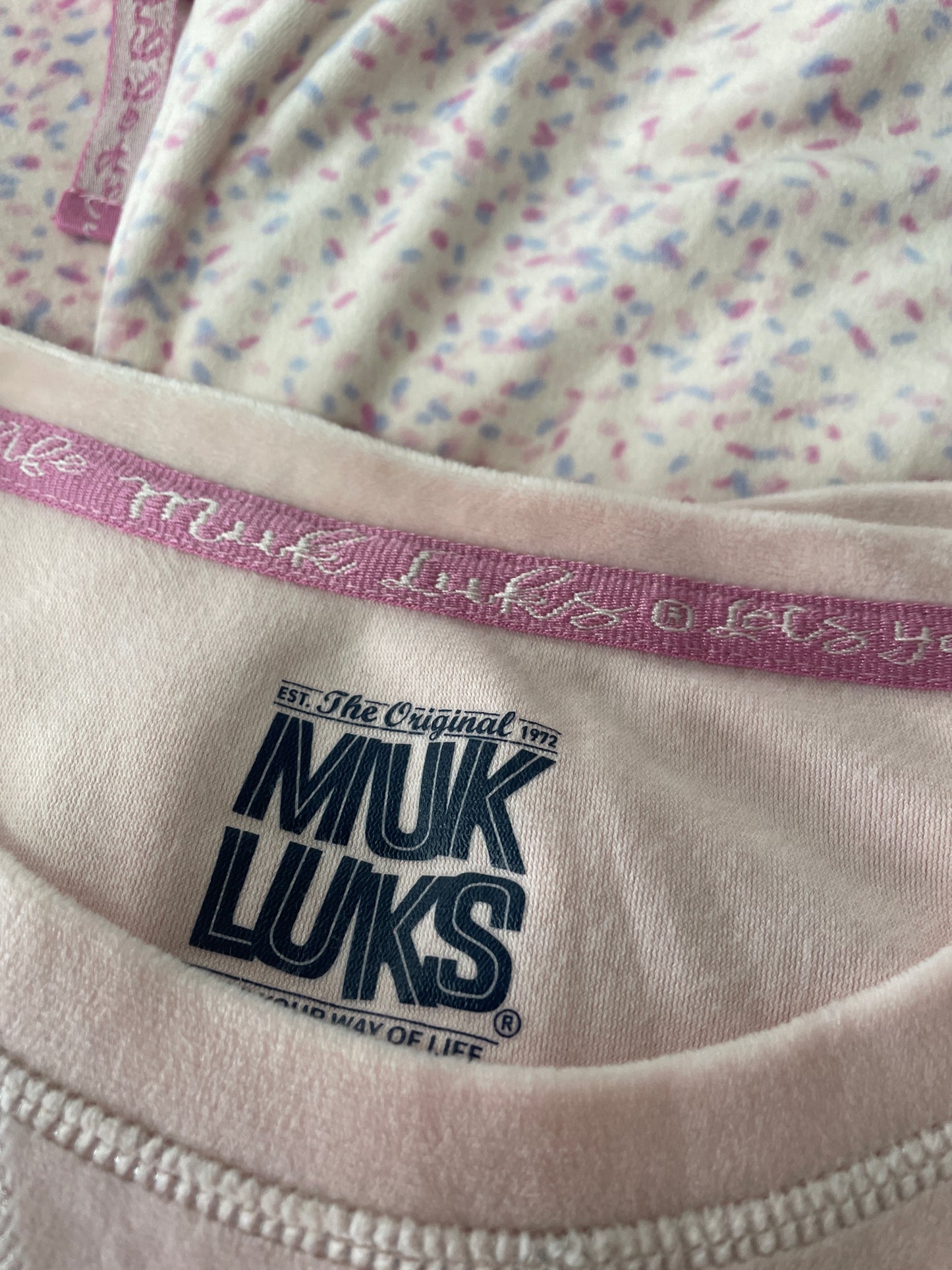 Muk Luks Top de Terciopelo , Set de Pijama de 2 Piezas talla XL