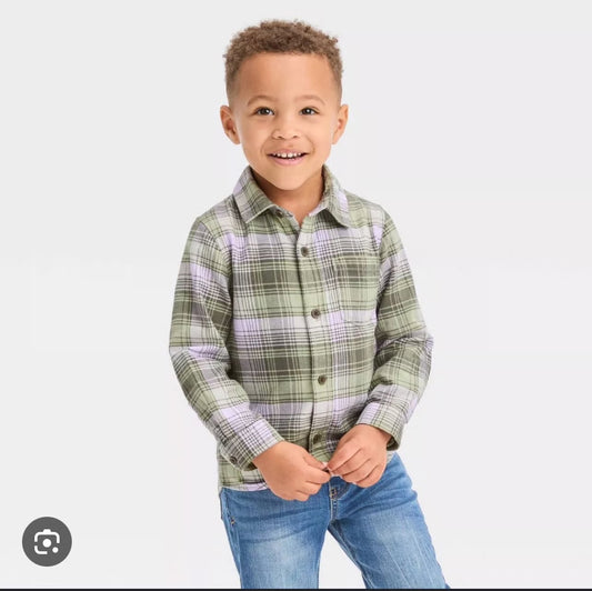 Camisa franela - Cat & Jack - talla 3T