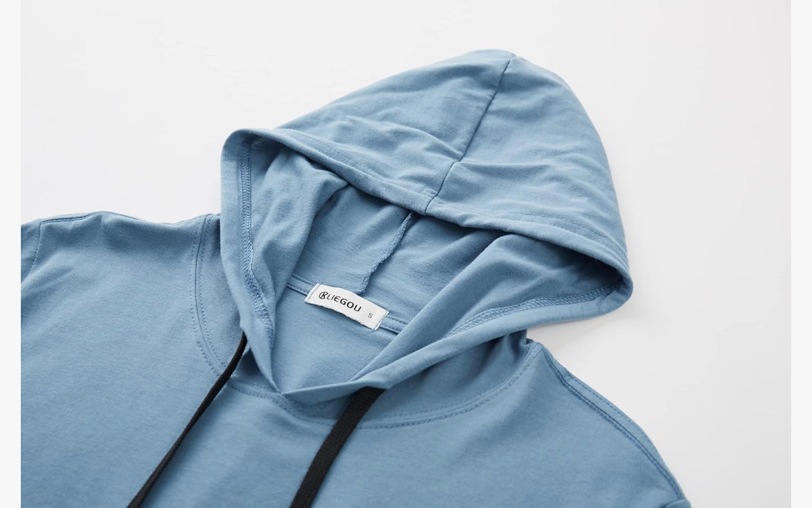 Camiseta con capucha para hombre estilo hipster y hip hop 1705-2 de KLIEGOU
Talla M