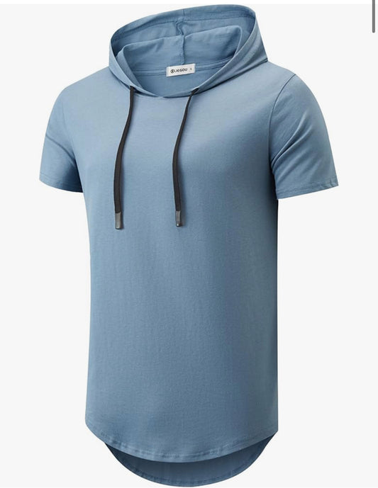 Camiseta con capucha para hombre estilo hipster y hip hop 1705-2 de KLIEGOU
Talla M