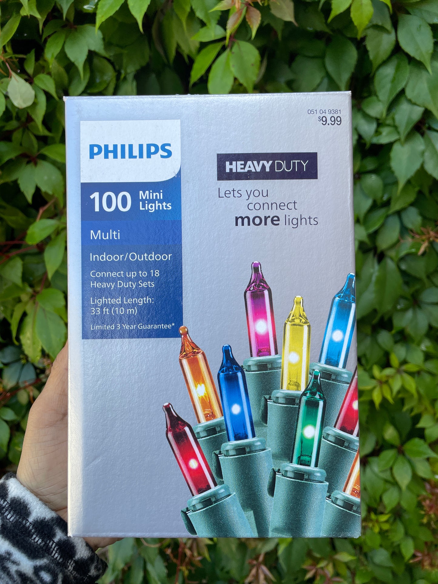 Mini luces de colores- philips - exterior o interior- 100 luces