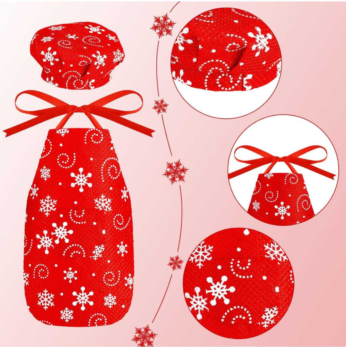12 piezas de accesorios de elfo de Navidad, mini elfo, juego de traje de panadero, incluye delantal, sombreros, ropa de elfo, ropa de elfo pequeño, disfraz de Navidad, decoración de muñeca de elfo, 6 estilos