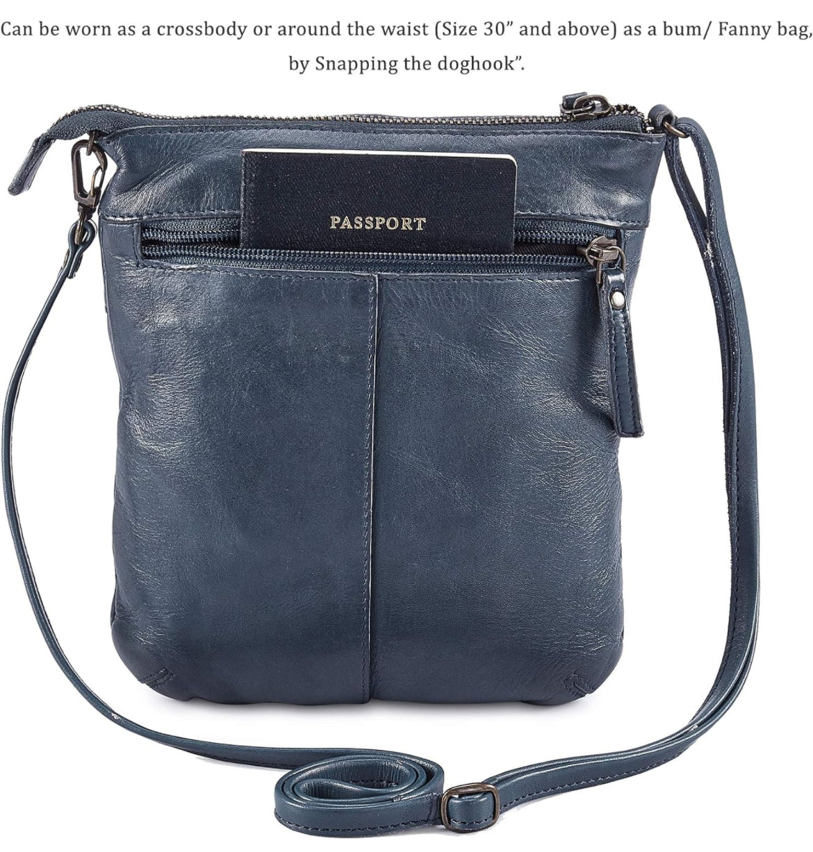 Bolso bandolera para mujer, pequeño bolso de cuero real, bolso cruzado de viaje vintage hecho a mano