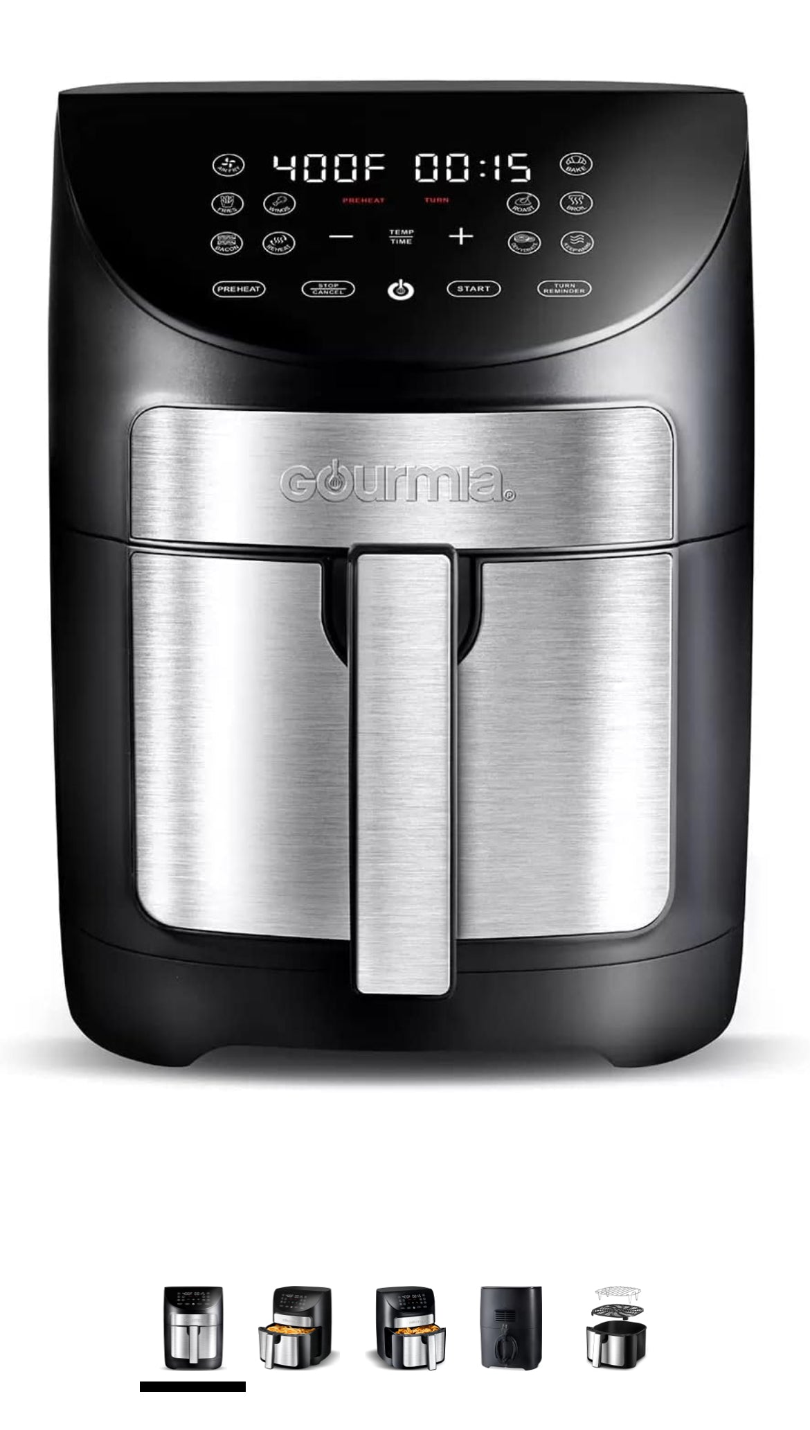 Gourmia Freidora de aire digital de 7 cuartos
