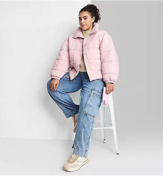 Chaqueta acolchada nórdica para mujer - Wild Fable rosa XXL