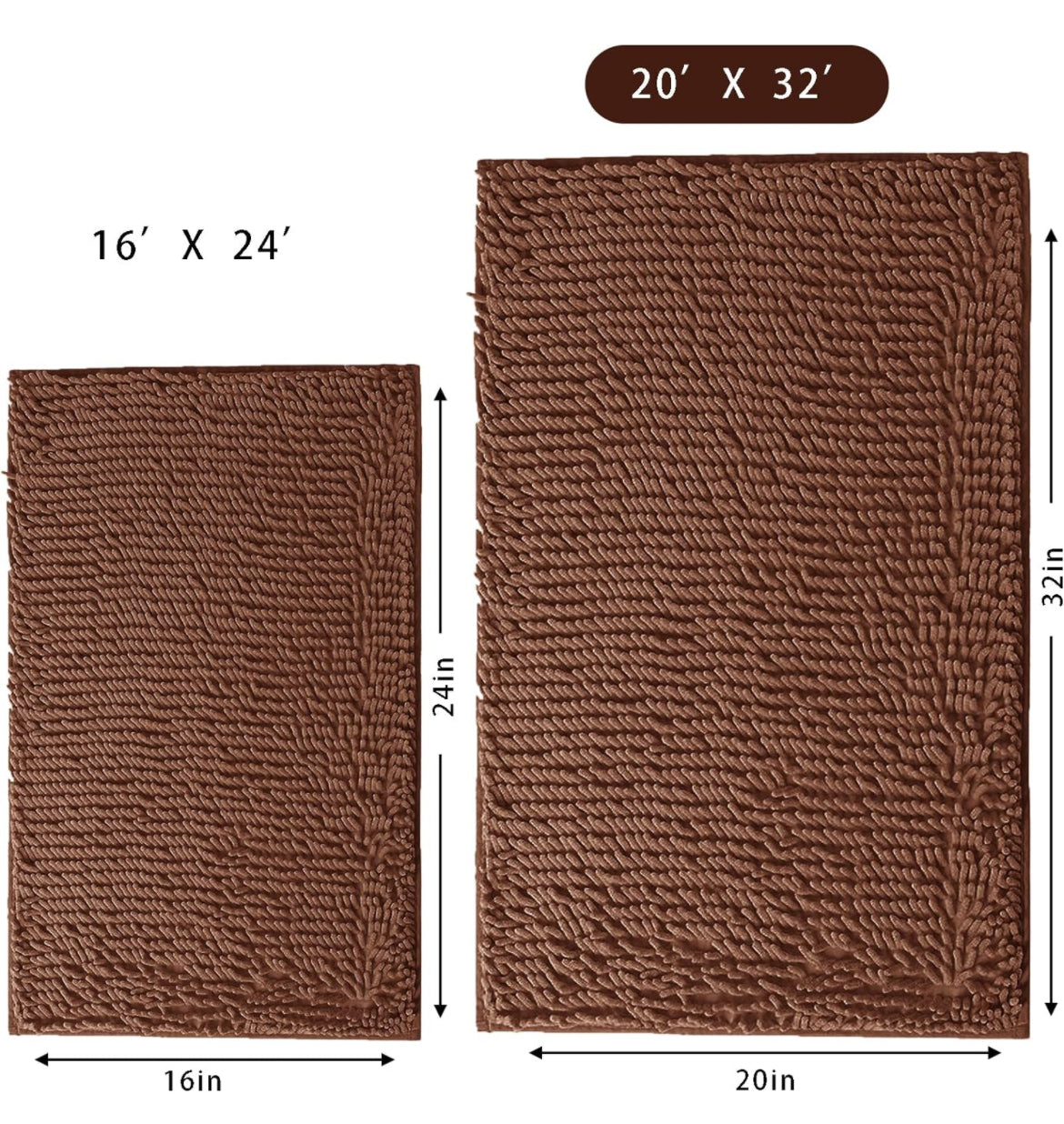 Eanpet - Alfombra de baño de chenilla antideslizante, con microfibra, alfombra de baño para niños, ultra suave, lavable, para baño, secado rápido, absorbente, alfombra de ducha alfombra área
