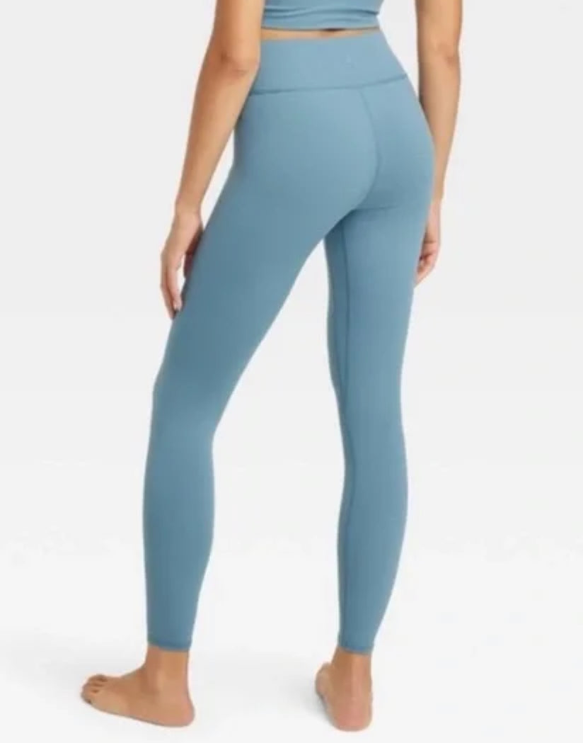 Women's High-Rise Wrap Waist Seamless 7/8 Leggings - JoyLab™ Bluefin talla XXS