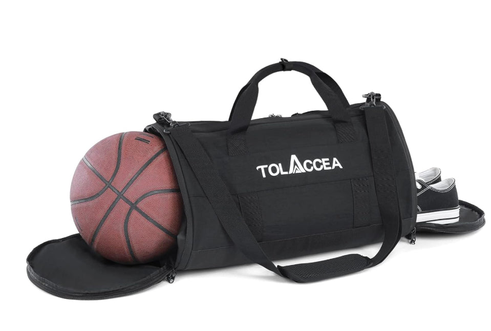 Bolsa de gimnasio Bolsas de lona deportivas para hombres Bolsas deportivas de baloncesto con zapatos Compartimento y bolsa de lona de viaje de bolsillo para hombres E-friendly & Lightweight