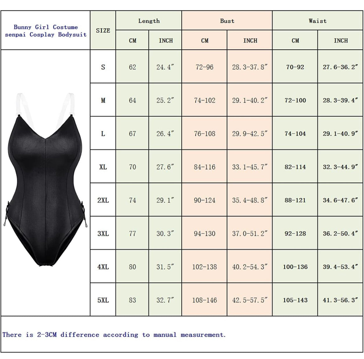 Conjunto de traje de disfraz de conejito para mujer, una sola pieza, con accesorios, Negro, S