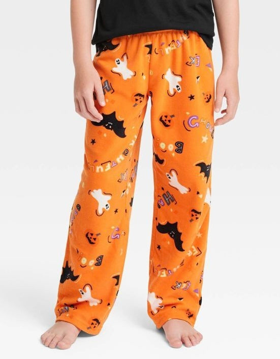 Halloween pajamas pants pantalon flece) Talla L niños