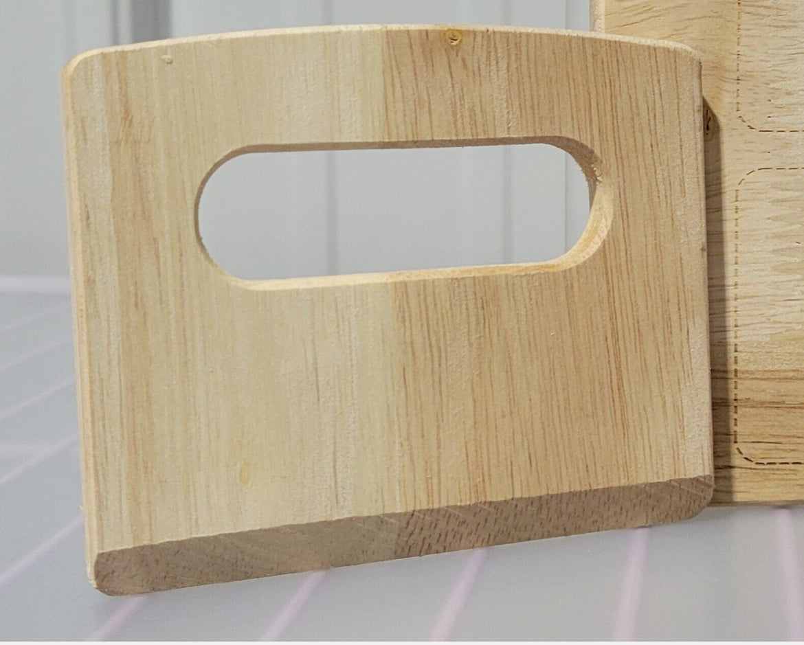 Juego de tabla y cortador de madera para charcutería juvenil de frutas y verduras con pinzas de plástico