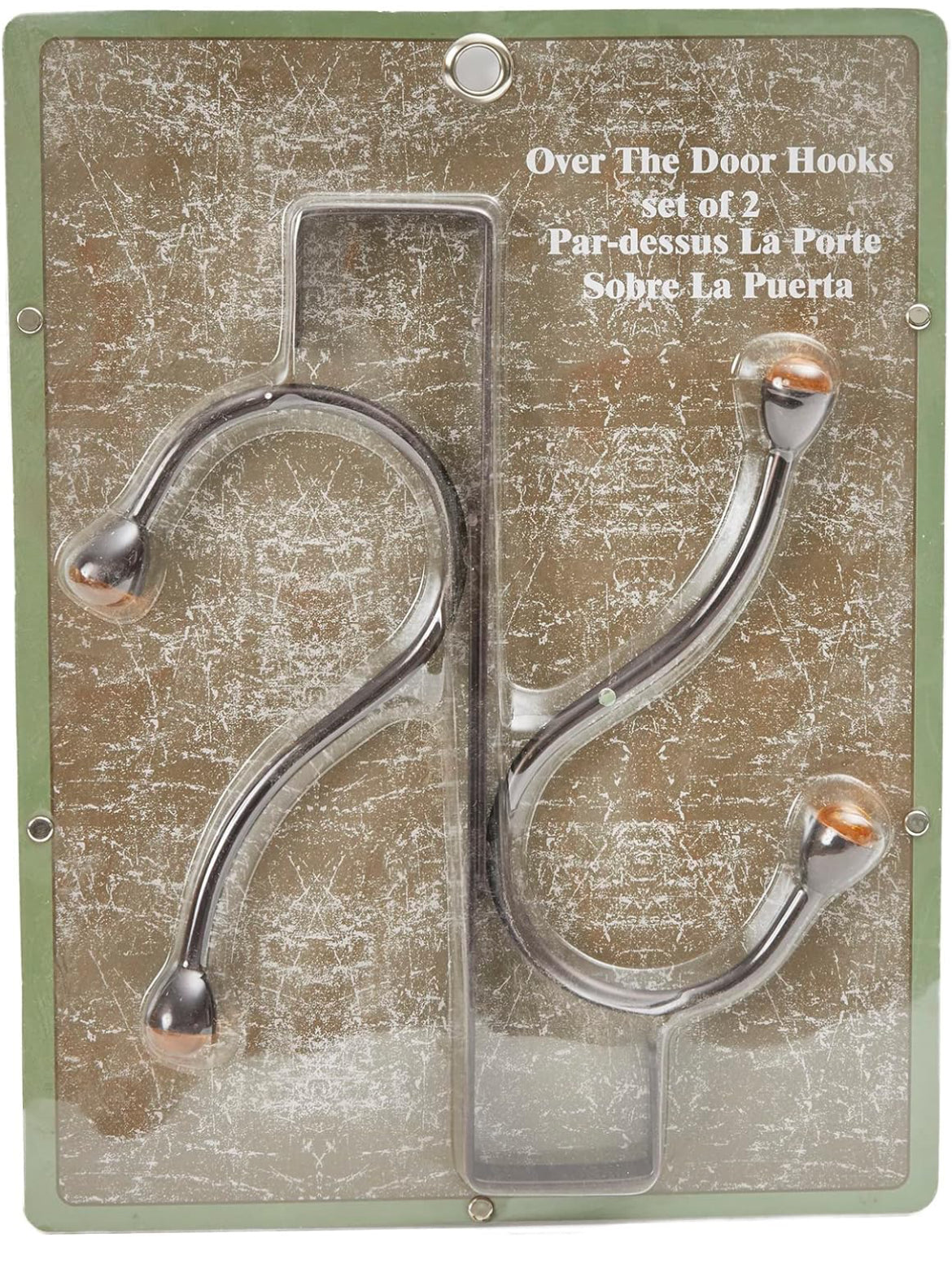 Elegant Home Fashions Ganchos de puerta, ámbar