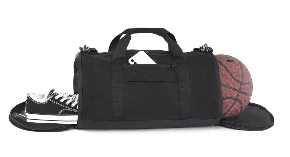 Bolsa de gimnasio Bolsas de lona deportivas para hombres Bolsas deportivas de baloncesto con zapatos Compartimento y bolsa de lona de viaje de bolsillo para hombres E-friendly & Lightweight