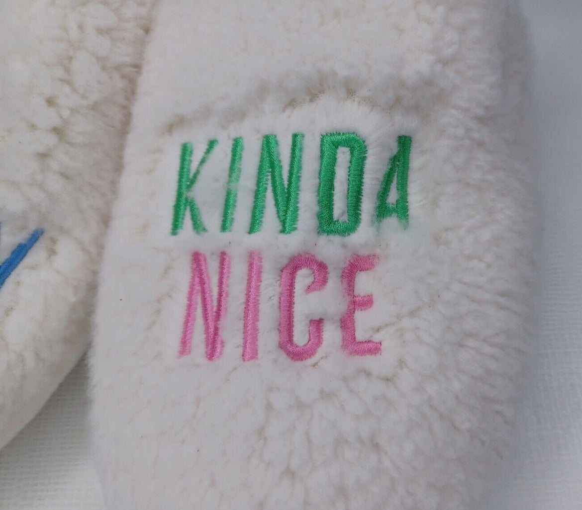 Wondershop Kinda Naughty Kinda Bonitas Zapatillas Sherpa Sintéticas Difusas Para Mujer - talla L