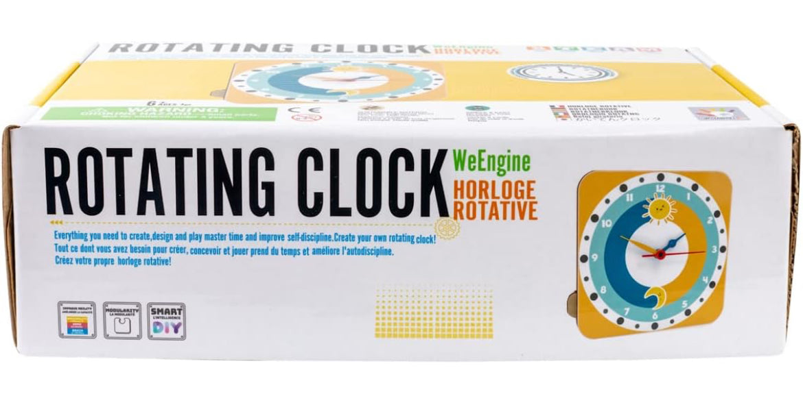Reloj giratorio de Steam Toys, kit de rompecabezas 3D, construyendo y pintando su propio reloj, el mejor regalo para niños mayores de 6 años (reloj giratorio)