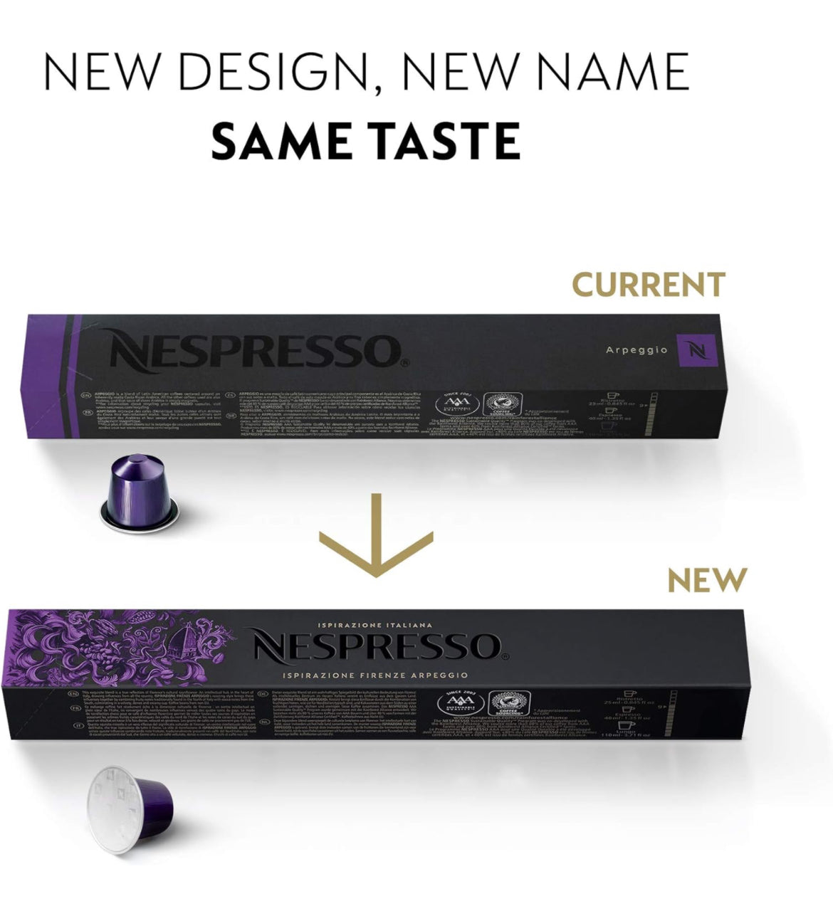 Nespresso - Cápsulas OriginalLine, paquete variado Ispirazione, café espresso de tueste medio y oscuro, 50 cápsulas de café, sirven para 1.35 onzas (solo OriginalLine)