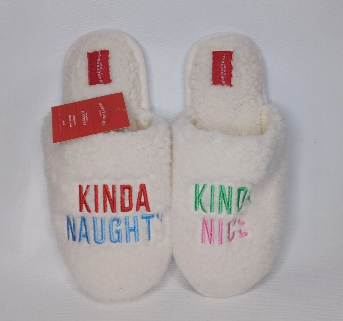Wondershop Kinda Naughty Kinda Bonitas Zapatillas Sherpa Sintéticas Difusas Para Mujer - talla L