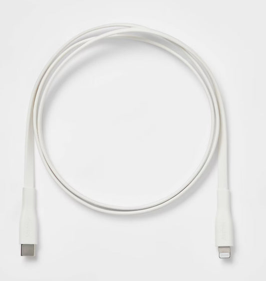 Cable plano Lightning a USB-C de 3' - heyday™