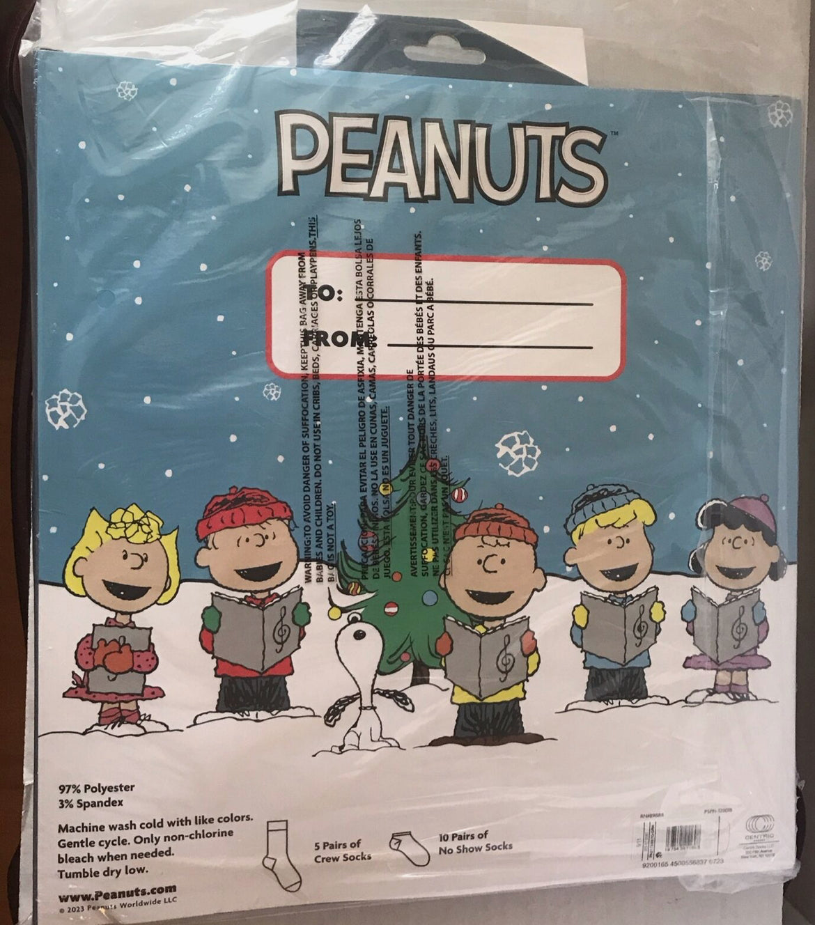 Peanuts Christmas Snoopy 15 días de calcetines para mujer