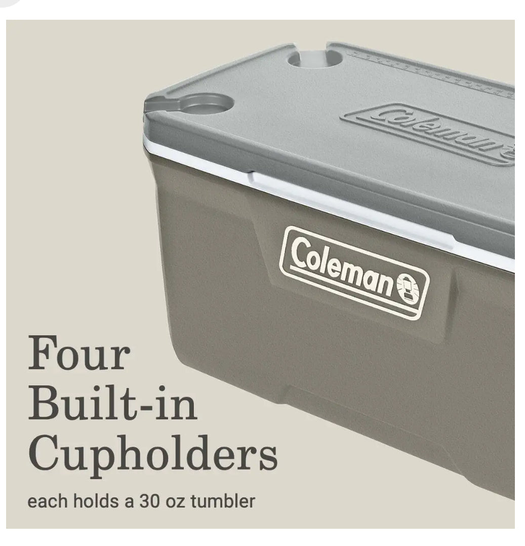 Hielera de pecho duro Coleman 316 serie 120QT, ceniza plateada