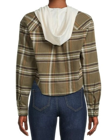 Blusa tipo Camisa de franela con capucha para jóvenes - no Boundaries - talla S