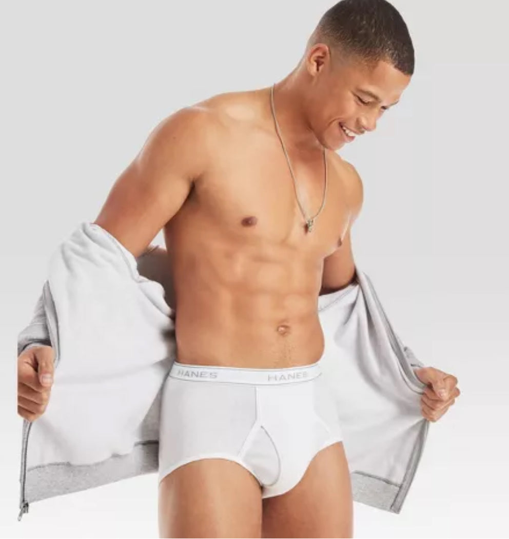 Hanes Men's 9pk Briefs - Blanco -Talla M (32-34”)