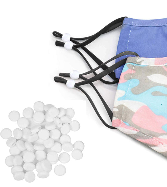 Cerraduras de cordón, hebilla elástica plana de silicona para cordones, ajustador de cordón elástico, tapón antideslizante y accesorios de hebilla de ajuste- 100 pcs - manualidades