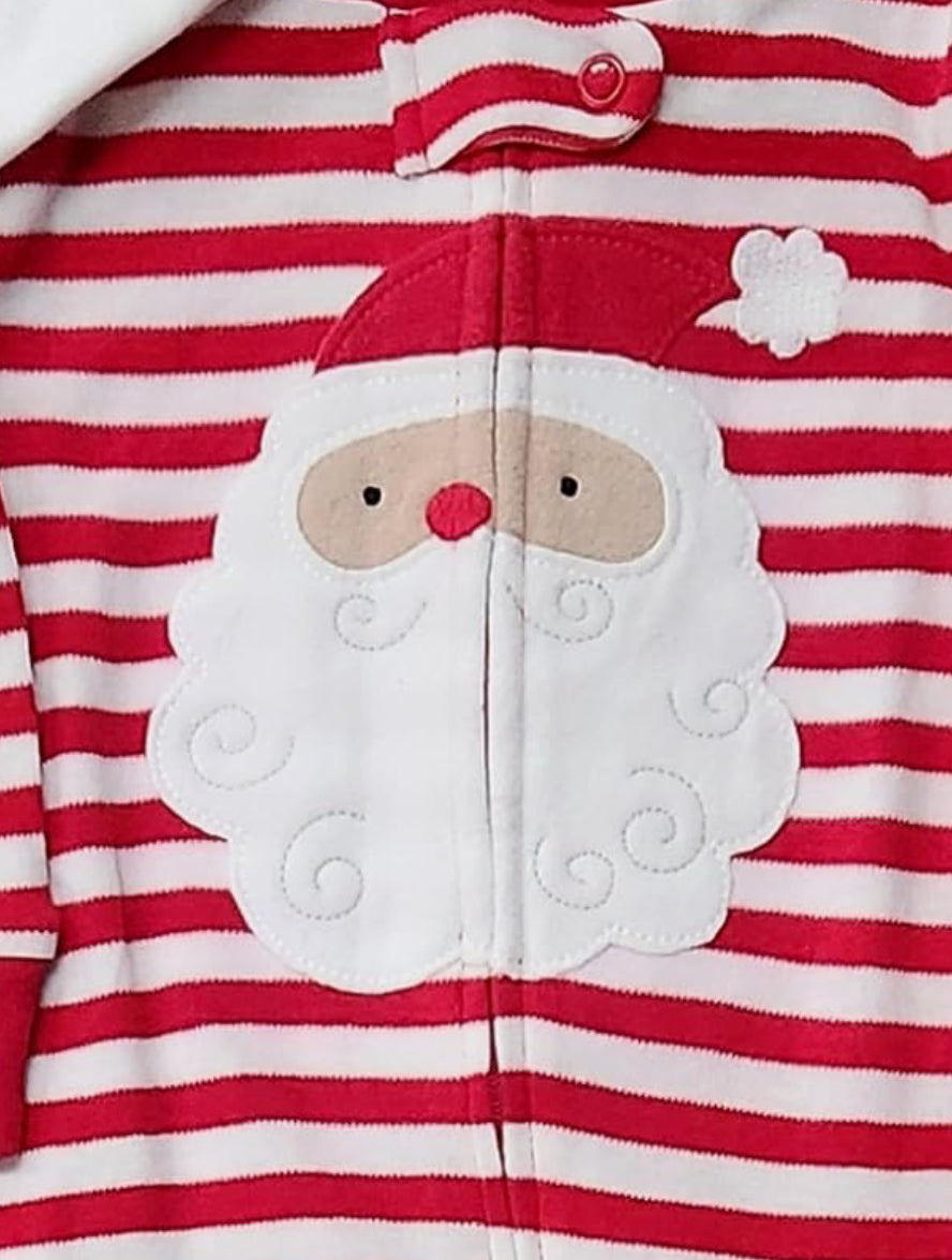 Carters Niños y niñas a rayas de Papá Noel con sombrero de Navidad Sleeper