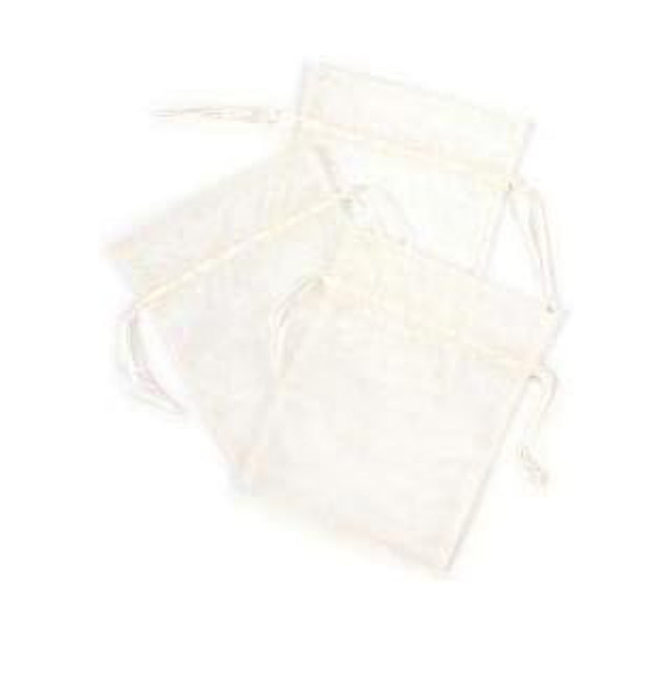 Bolsas de organza color marfil