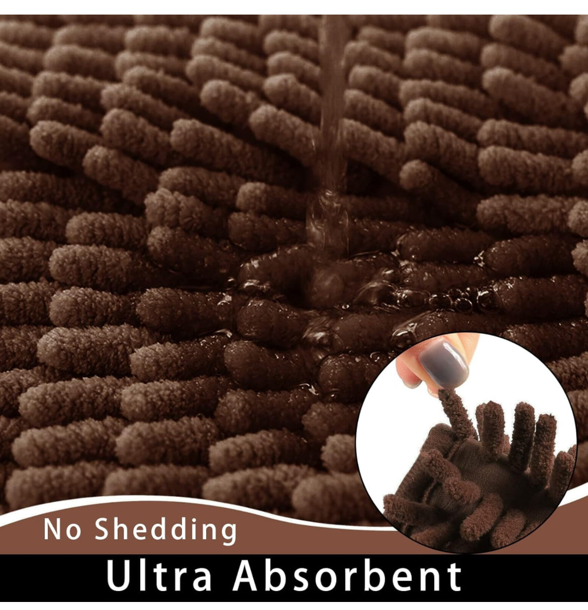 Eanpet - Alfombra de baño de chenilla antideslizante, con microfibra, alfombra de baño para niños, ultra suave, lavable, para baño, secado rápido, absorbente, alfombra de ducha alfombra área