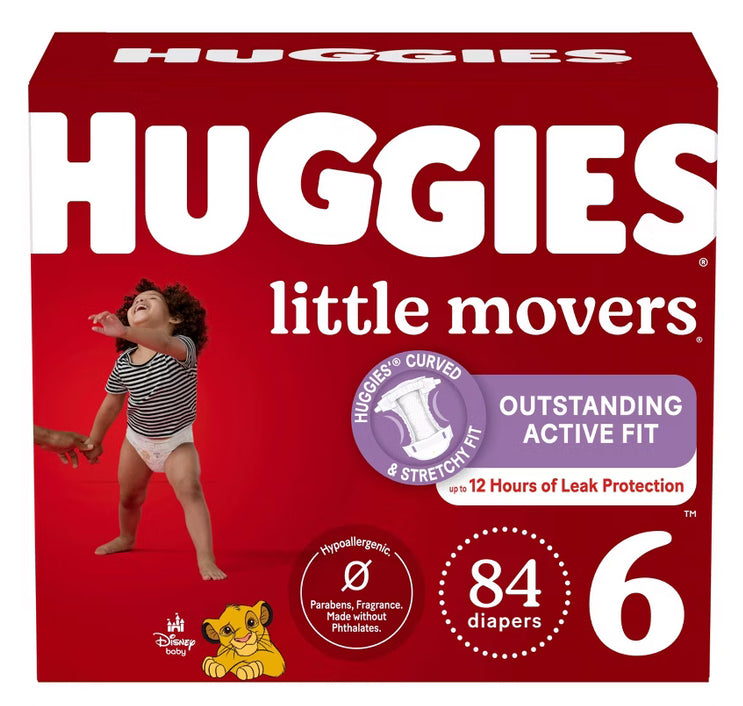 Pañales desechables para bebés Huggies Little Movers- 84 pañales- etapa 6