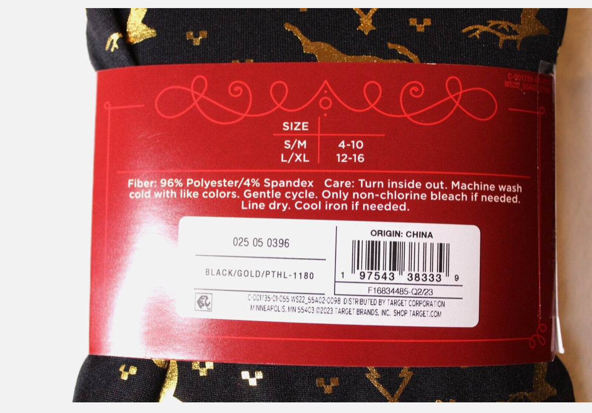 Leggings para mujer Wondershop forrados de lana sin costuras con estampado de papel de aluminio L/XL-