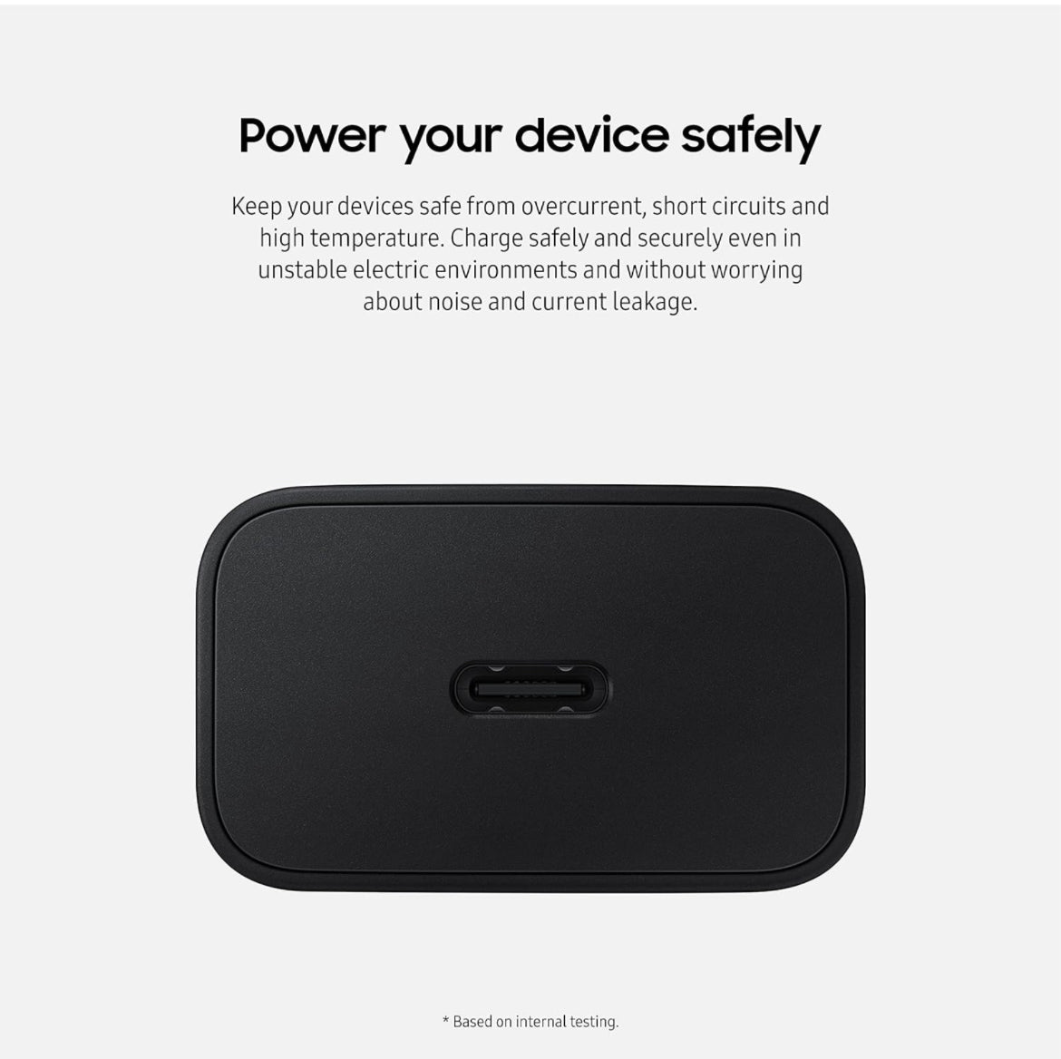 Samsung - Cargador de pared tipo C de 15 W (cable no incluido), color negro