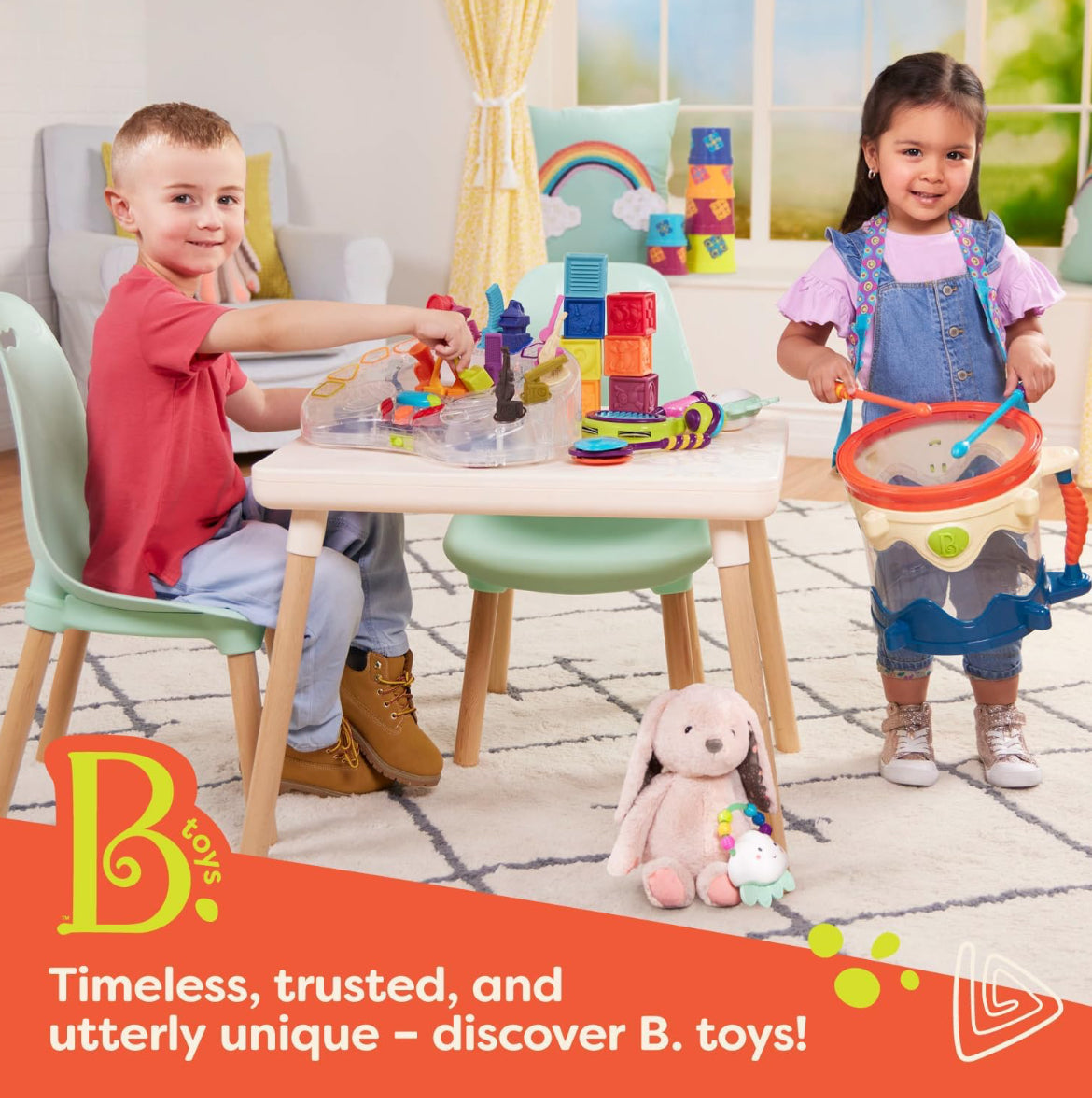 B. toys - B. play- Popper musical de ballena con luces - Desarrollo sensorial y motor fino - Juguete para bebé con 4 bolas - Bebés, niños pequeños, ballena amapola- 9 meses +