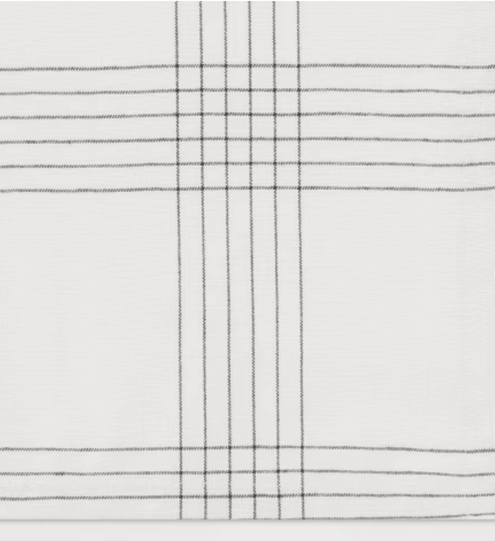 Mantel de algodón a cuadros abiertos negro - Threshold™-Tamaño 84" x 60"