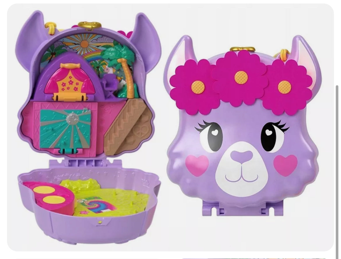 Llama Compacto Polly Pocket Camp Adventure Pop & Swap Nuevo de Mattel