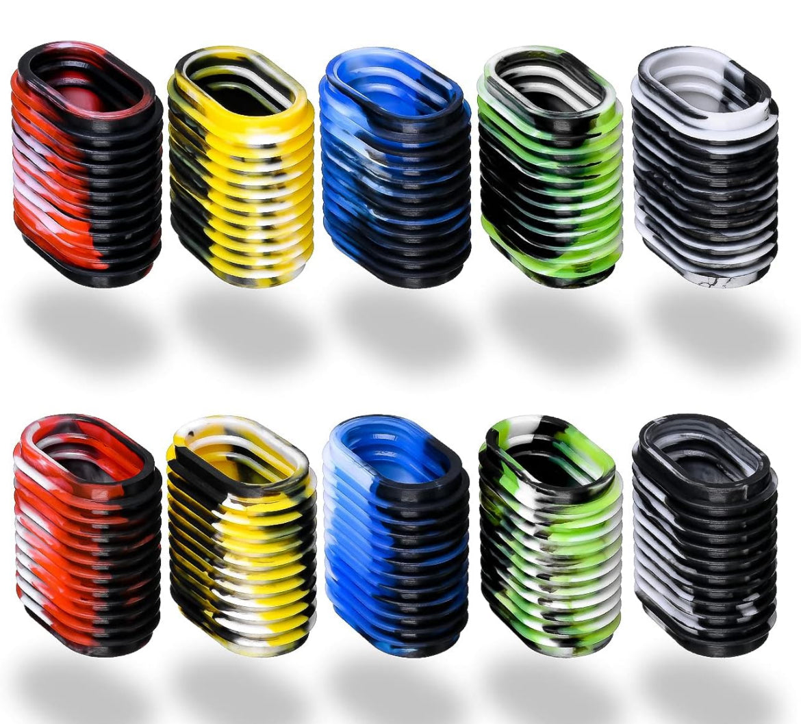10 piezas de goma para carrete de pesca, funda antideslizante para perilla de cebo de cebo 5 pares en paquete de 5 colores (disponible en color azul )