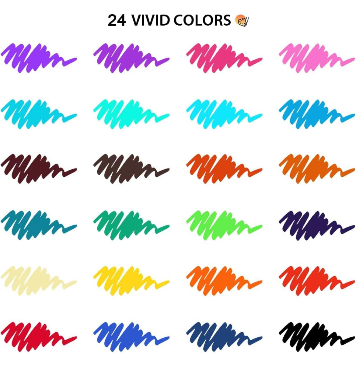 Bolígrafos de pintura, marcadores de pintura acrílica, 24 colores, impermeables, juego de bolígrafos para pintura de roca, suministros de manualidades, taza de lona de vidrio de cerámica, madera de metal, punta media de 2 a 0.118 in