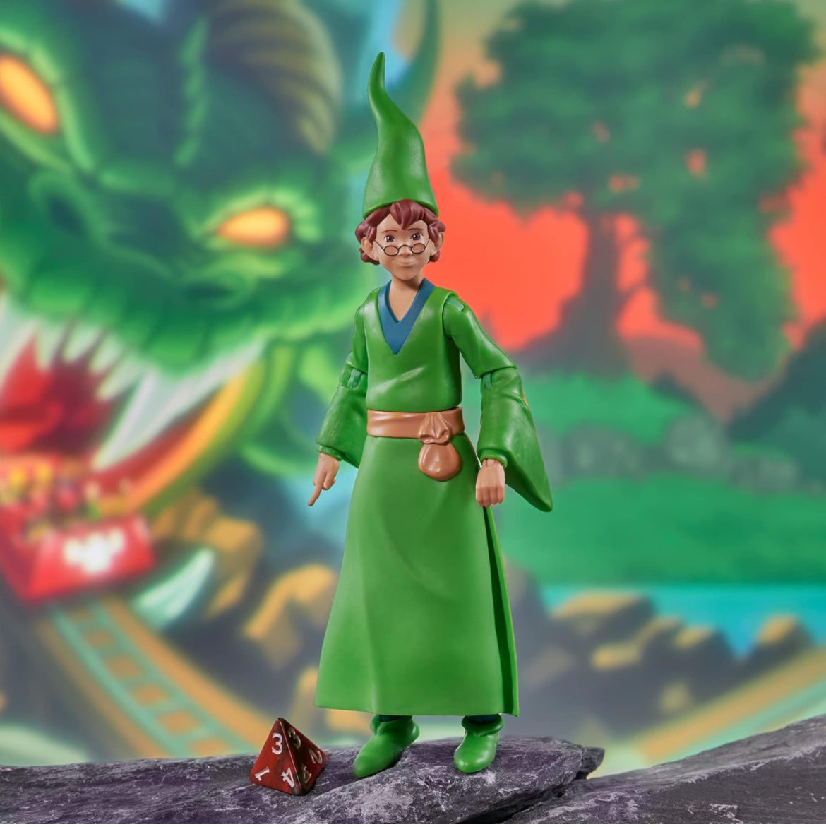 Dungeons & Dragons Cartoon Classics - Figura de acción Presto a escala de 6 pulgadas, dibujos animados de los años 80, incluye d4 del exclusivo juego de dados D&D