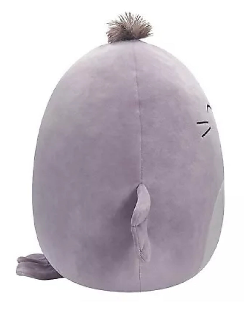 Squishmallows 16" Kwame el juguete de peluche de morsa gris
