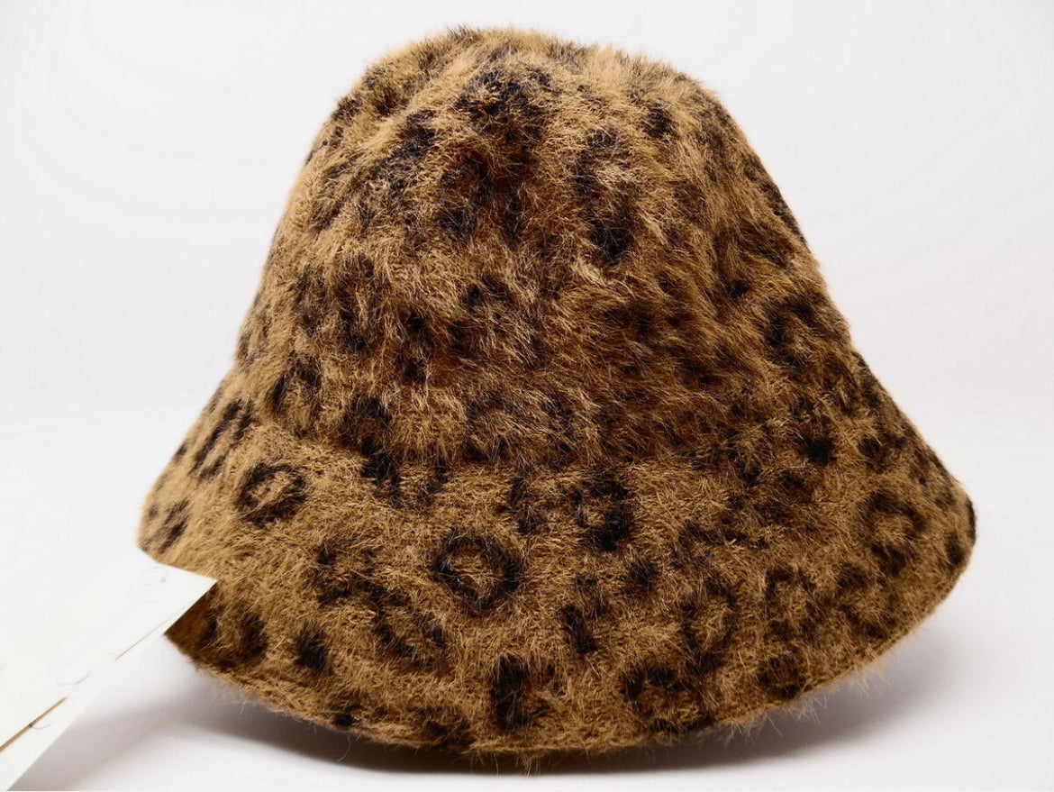 A new day - sombrero Estampado Leopardo Ajustable Cubo Sombrero - Marrón