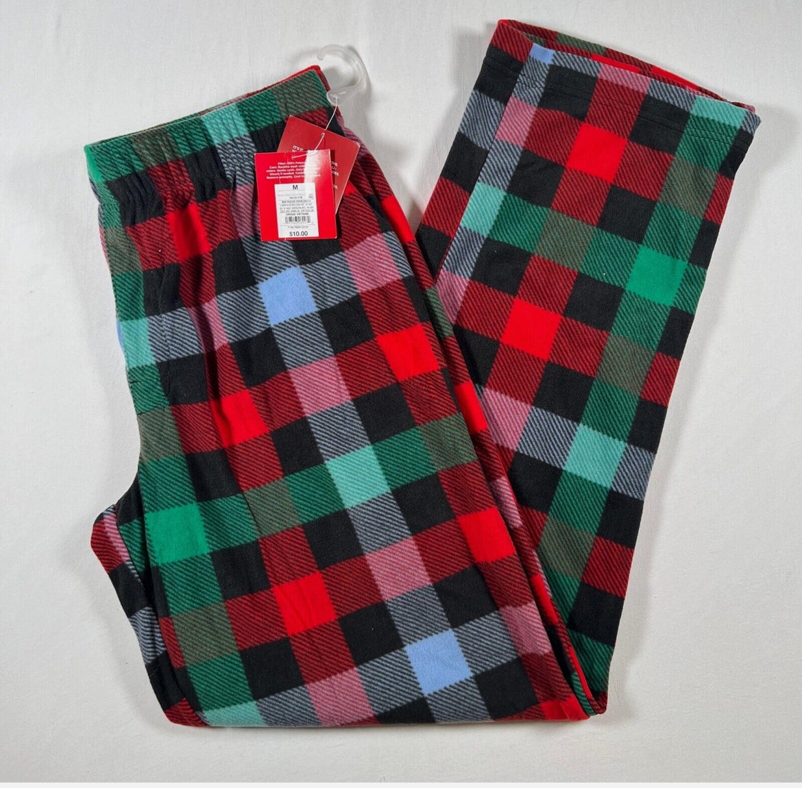 Pantalones de pijama para hombre Wondershop Buffalo Check polar verde/rojo/negro-Talla M-