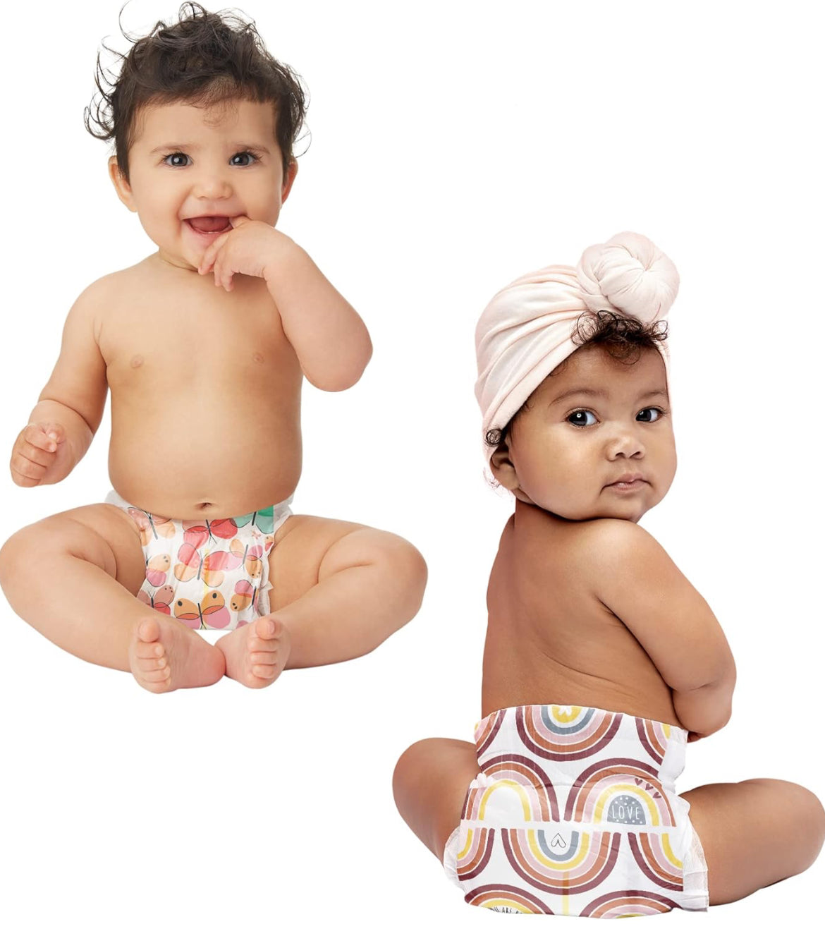 Pañales ecológicos de The Honest Company | De origen vegetal, sostenibles | Wingin' It + Catching Rainbows | Club Box, talla 5 (más de 27 libras), 50 unidades