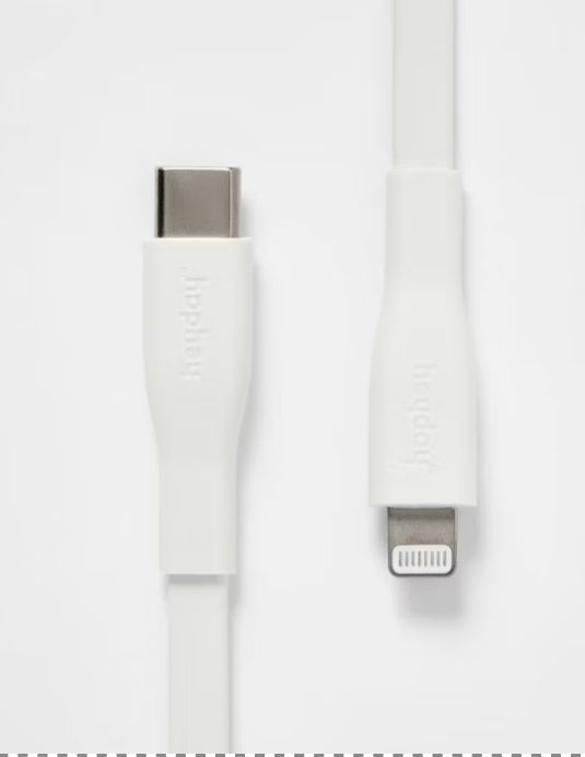 Cable plano Lightning a USB-C de 3' - heyday™