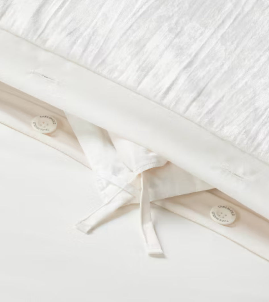 Duvet- Juego de funda nórdica y funda nórdica de terciopelo arrugado desgastado de lujo de lujo - Threshold™
